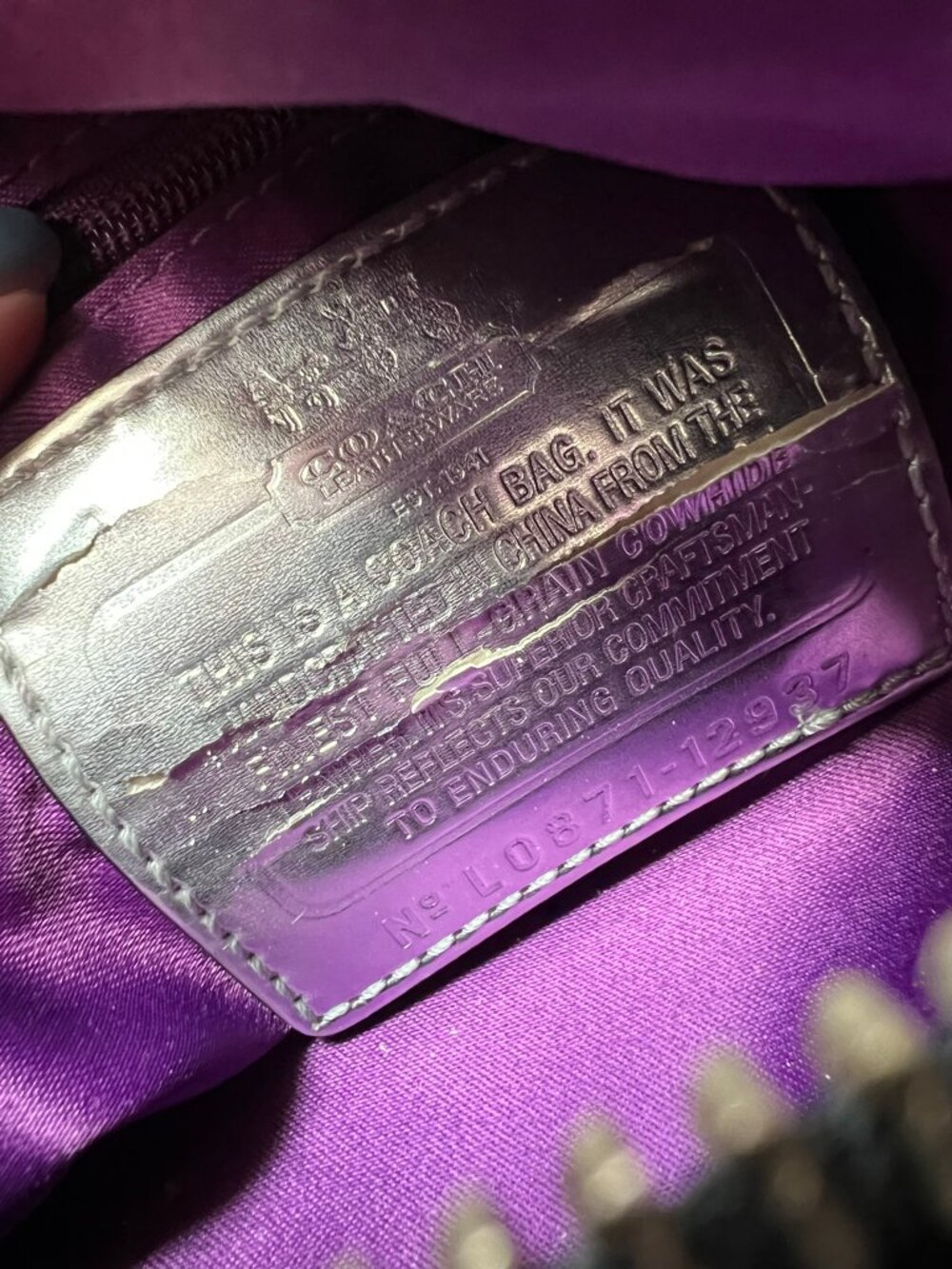 Y2K Coach Madison Sabrina Black Leather Purse Silver Hardware - Picture 7 of 12
